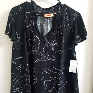 New Plus Size Black Blouse